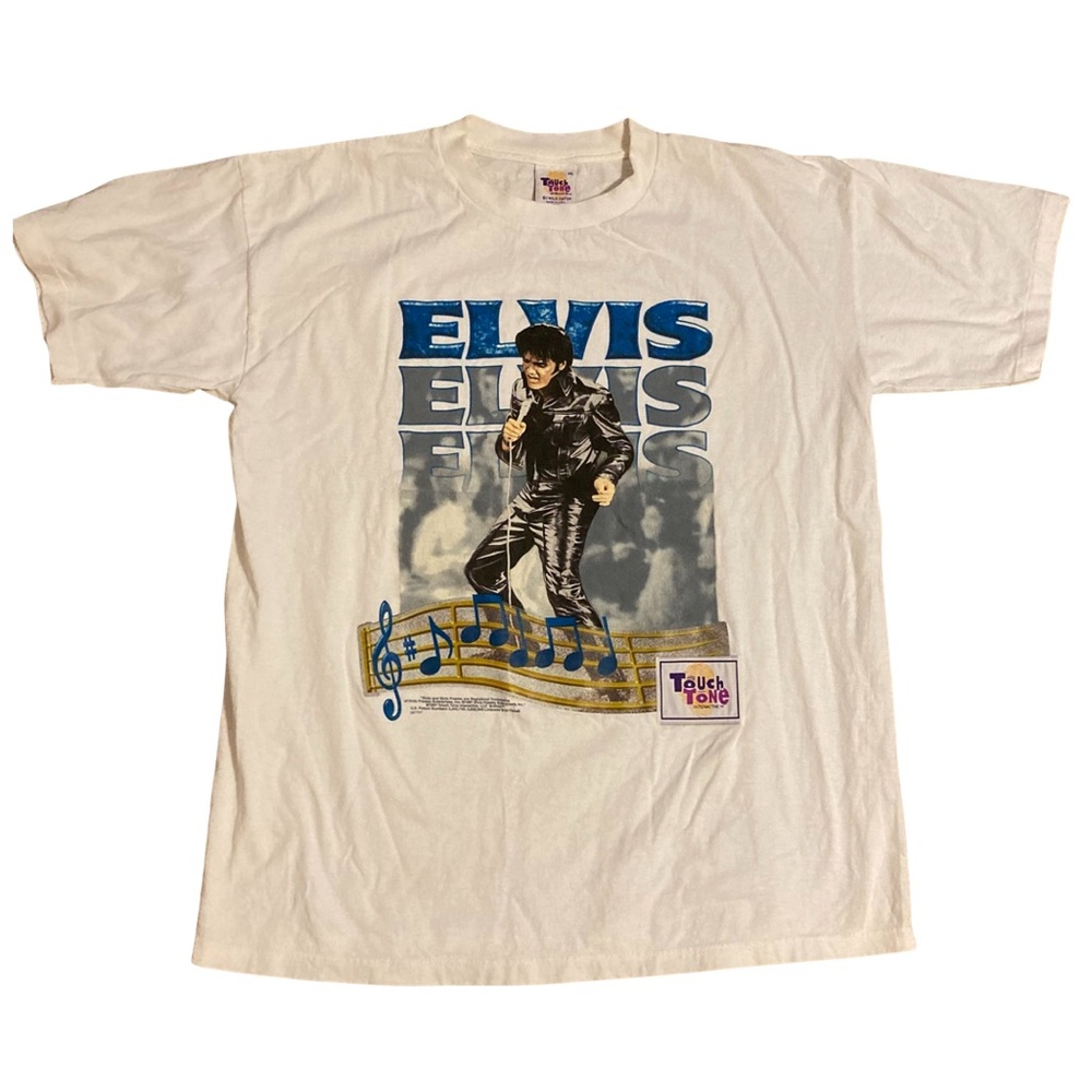 Vintage 1997 Elvis Presley Touch Tone Interactive Wild Oats XL T-shirt.
